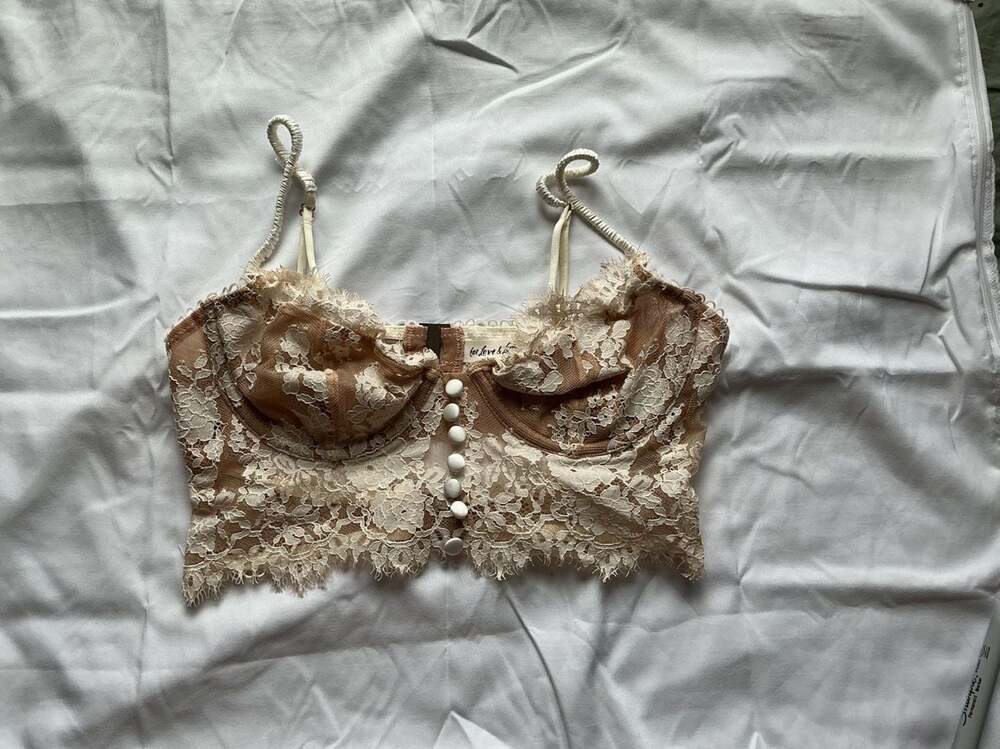 NWOT For Love & Lemons Faye Lace Underwire Bustier Bra Small